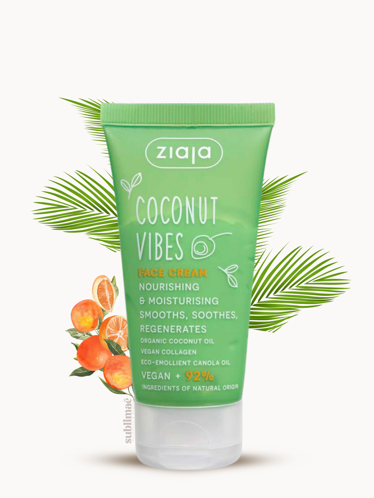 Crème Visage Nutritive Coconut Orange Vibes – Hydratation & Éclat Gourmand