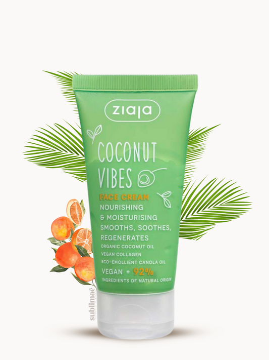 Crème Visage Nutritive Coconut Orange Vibes – Hydratation & Éclat Gourmand